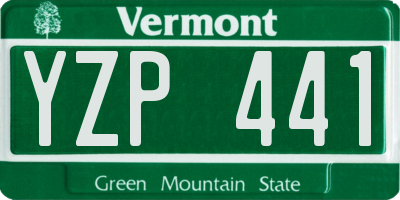 VT license plate YZP441