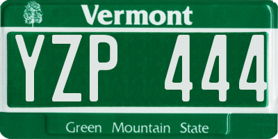 VT license plate YZP444