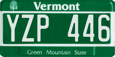 VT license plate YZP446
