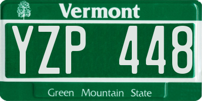 VT license plate YZP448
