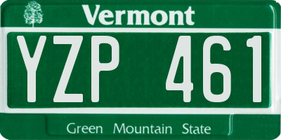 VT license plate YZP461