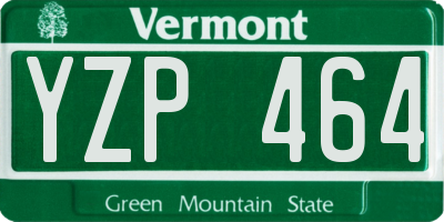 VT license plate YZP464