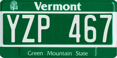 VT license plate YZP467