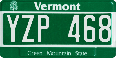 VT license plate YZP468