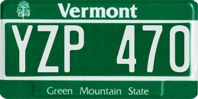 VT license plate YZP470
