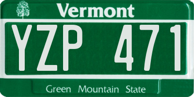 VT license plate YZP471
