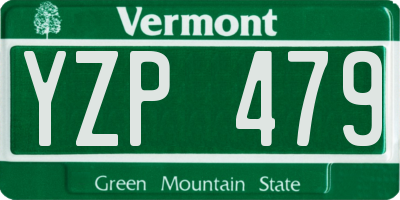 VT license plate YZP479