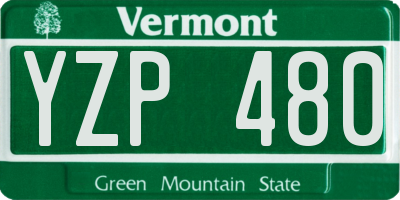 VT license plate YZP480