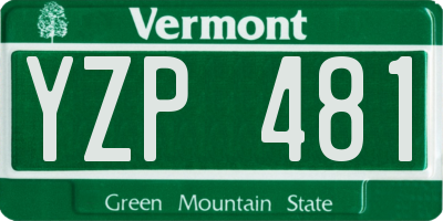 VT license plate YZP481