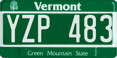 VT license plate YZP483