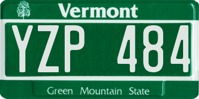 VT license plate YZP484