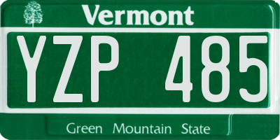 VT license plate YZP485