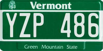 VT license plate YZP486