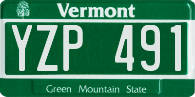VT license plate YZP491
