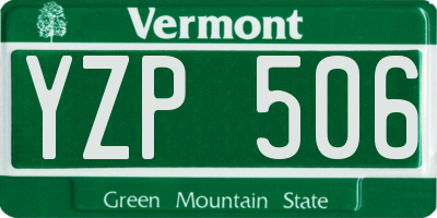 VT license plate YZP506
