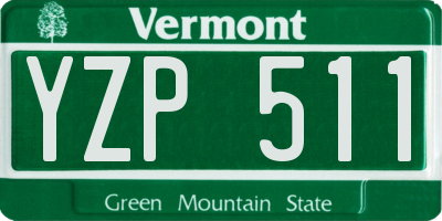 VT license plate YZP511