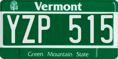 VT license plate YZP515