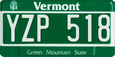 VT license plate YZP518