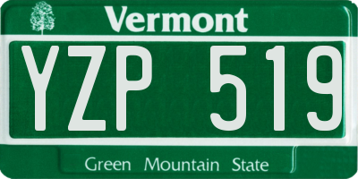 VT license plate YZP519