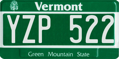 VT license plate YZP522
