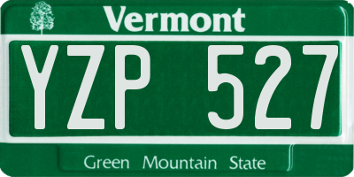 VT license plate YZP527