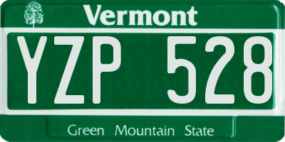 VT license plate YZP528