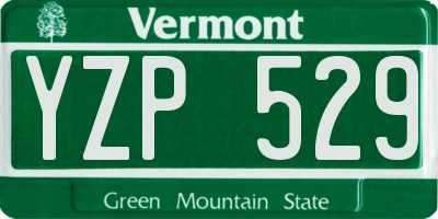 VT license plate YZP529
