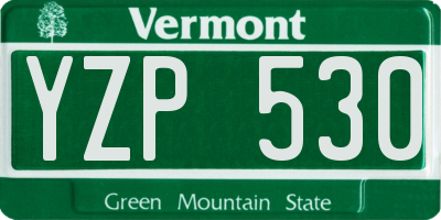 VT license plate YZP530