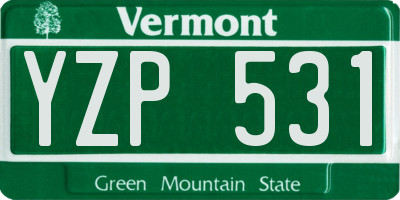 VT license plate YZP531