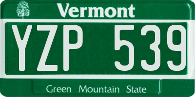 VT license plate YZP539