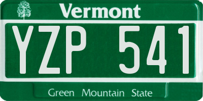 VT license plate YZP541