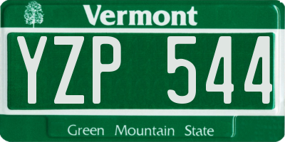 VT license plate YZP544