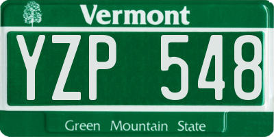 VT license plate YZP548