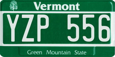 VT license plate YZP556