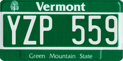 VT license plate YZP559