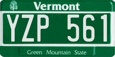 VT license plate YZP561