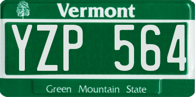 VT license plate YZP564