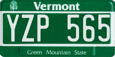 VT license plate YZP565