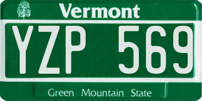 VT license plate YZP569