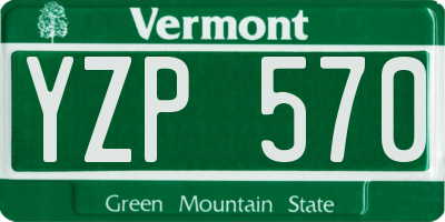 VT license plate YZP570