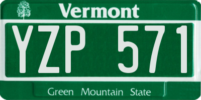 VT license plate YZP571