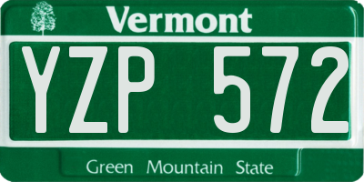 VT license plate YZP572