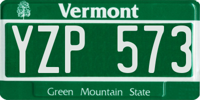 VT license plate YZP573