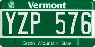 VT license plate YZP576