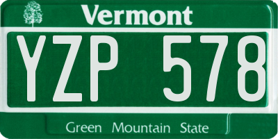 VT license plate YZP578