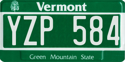 VT license plate YZP584