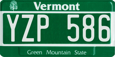VT license plate YZP586