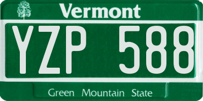 VT license plate YZP588