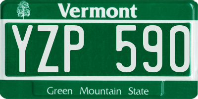 VT license plate YZP590