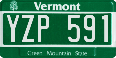 VT license plate YZP591